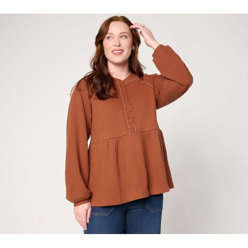 LEGO Women's Top Sz XL Make Your Selection: LOGO by Lori Goldstein Brown A712648
